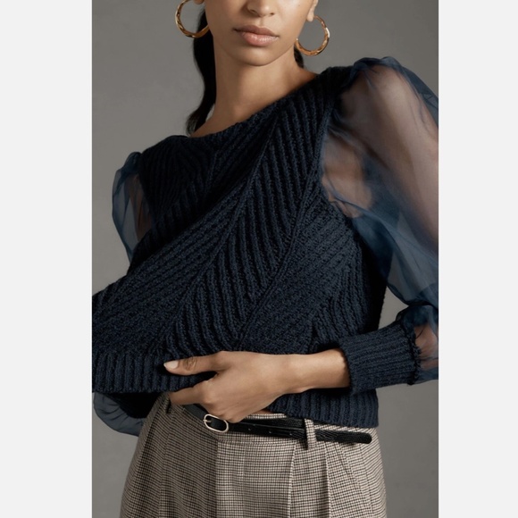 Anthropologie Maeve Cable Twofer Sweater Vest - Picture 4 of 4